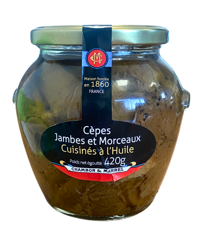 Cèpes Jambes et Morceaux Cuisinés à l'huile 420g-0