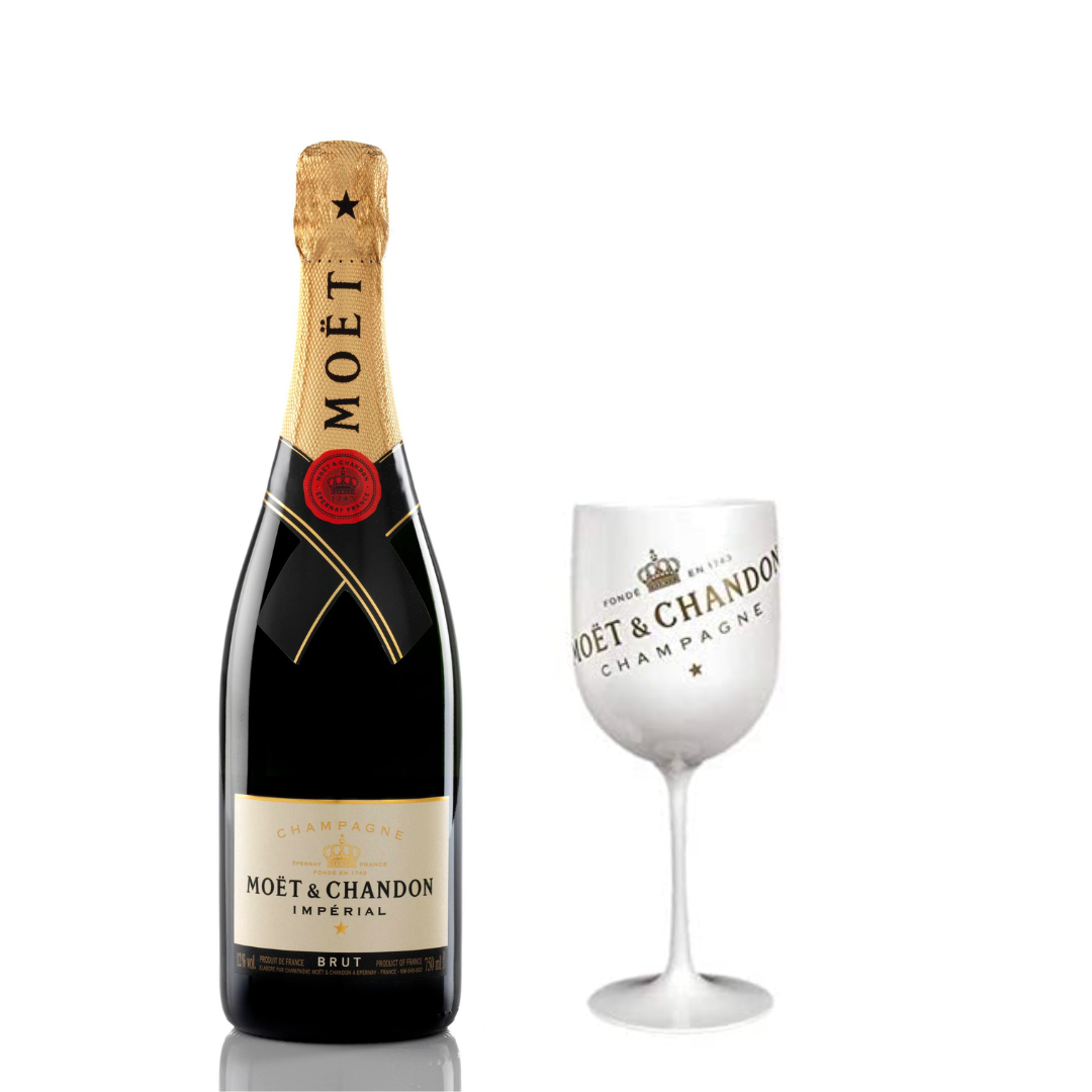 Coffret Moët & Chandon avec verre Blanc-0